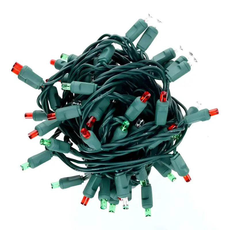 70 5mm Red Green Cool White DreamSpark Slow Fade LED Christmas Lights 4’’ Spacing - Christmas Lights