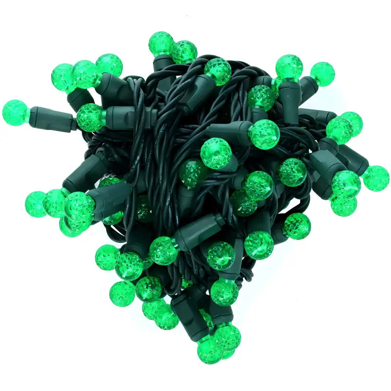 70 G12 Green LED Christmas Lights 4’’ Spacing - Christmas Lights