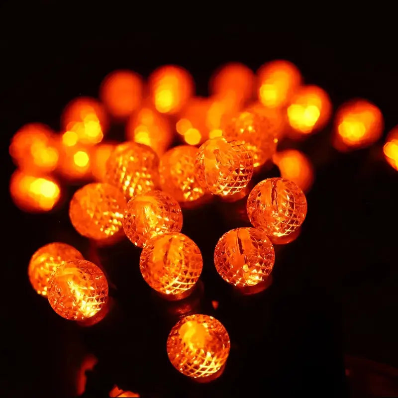70 G12 Orange LED Christmas Lights 4’’ Spacing - Christmas Lights