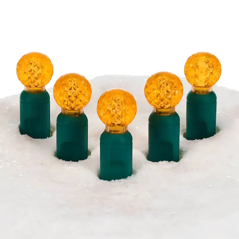 70 G12 Orange LED Christmas Lights 4’’ Spacing - Christmas Lights
