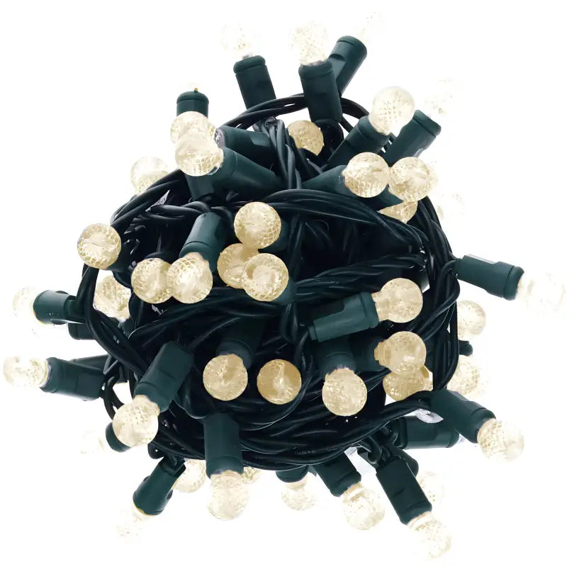 70 G12 Warm White LED Christmas Lights 4’’ Spacing - Christmas Lights