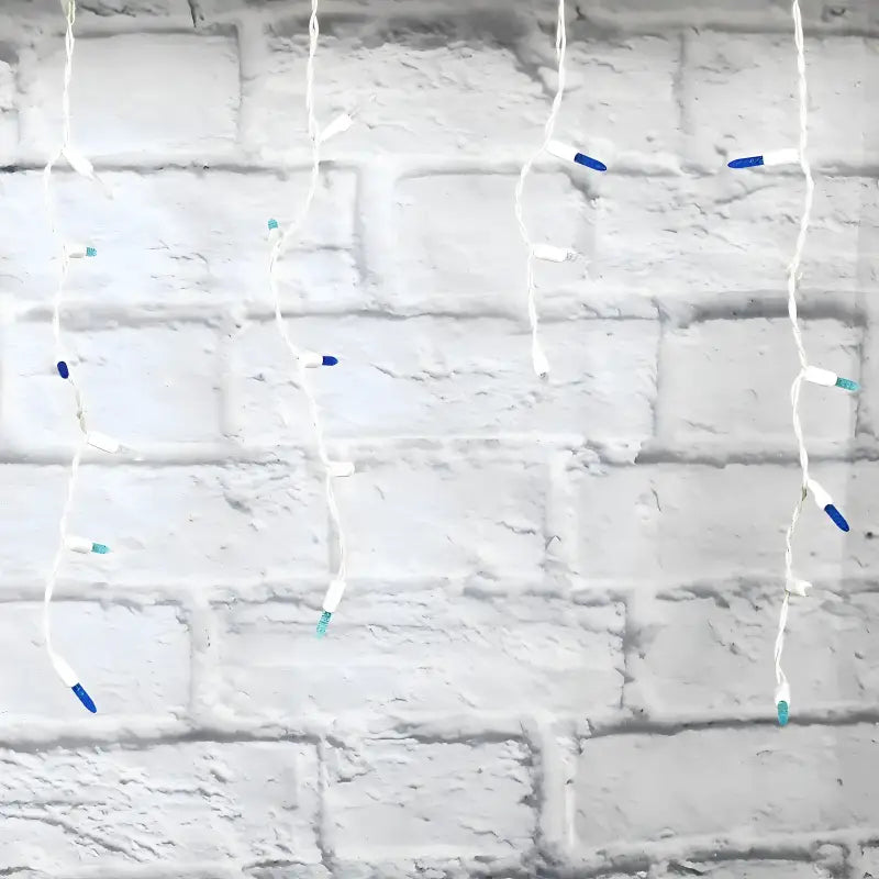 70 M5 Arctic Blue Cool White Teal DreamSpark Slow Fade LED Icicle Lights Christmas Lights