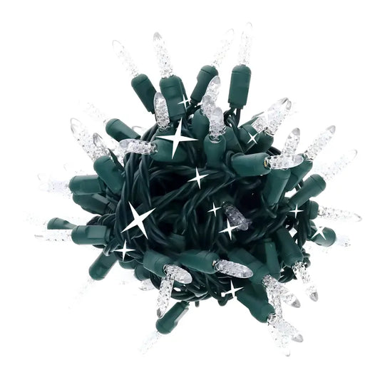 70 M5 Cool White Twinkle LED Christmas Lights 4’’ Spacing - Christmas Lights