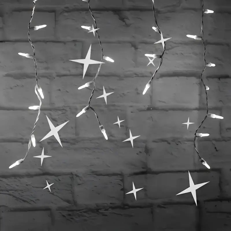 70 M5 Cool White Twinkle LED Icicle Lights Christmas Lights