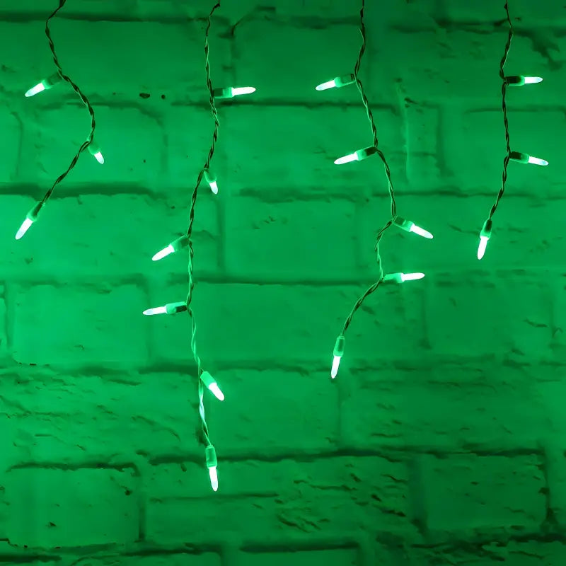 70 M5 Green DreamSpark Slow Fade LED Icicle Lights Christmas Lights
