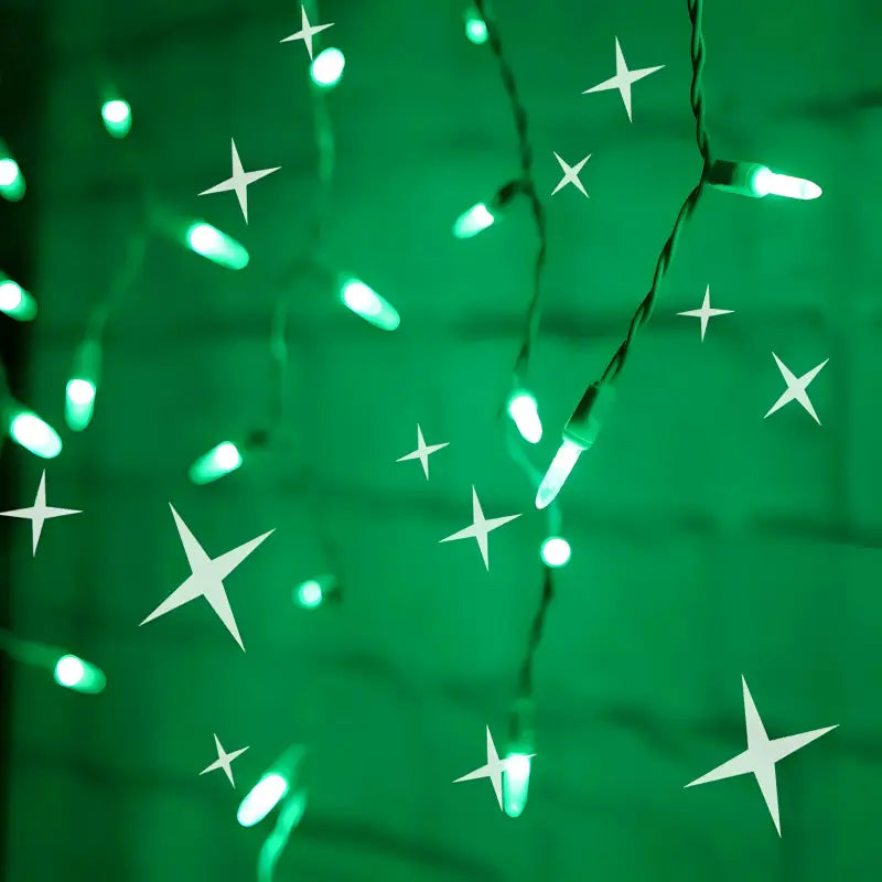 70 M5 Green DreamSpark Slow Fade LED Icicle Lights Christmas Lights