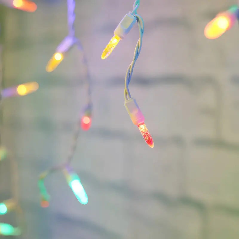 70 M5 Multicolor DreamSpark Slow Fade LED Icicle Lights Christmas Lights