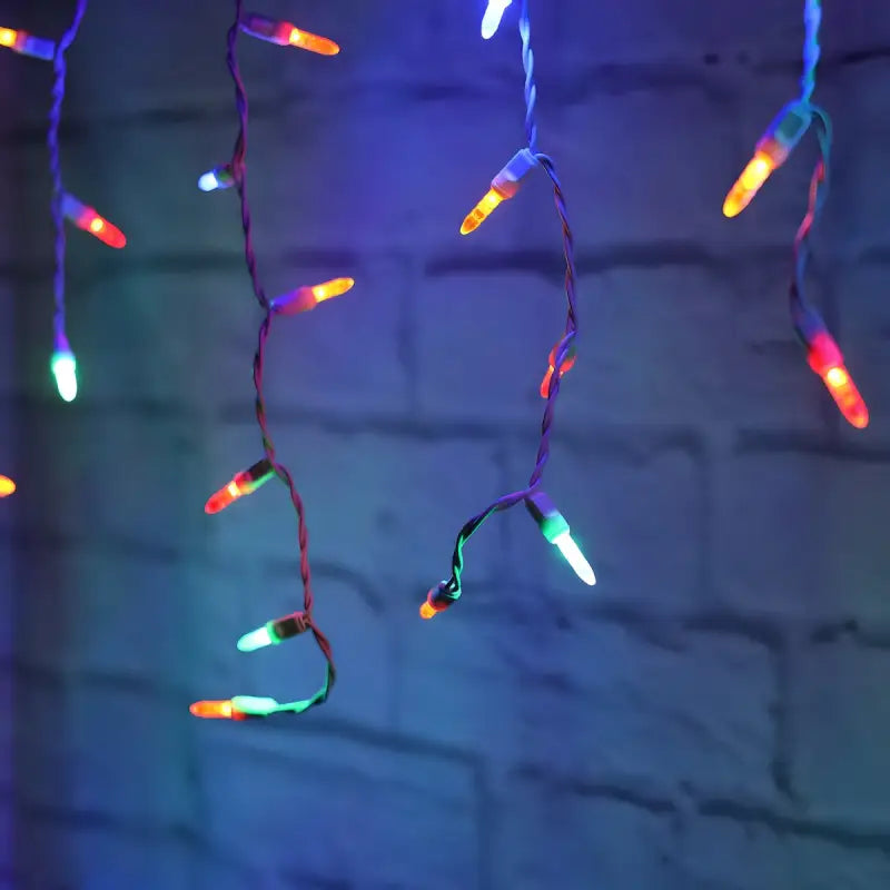 70 M5 Multicolor DreamSpark Slow Fade LED Icicle Lights Christmas Lights