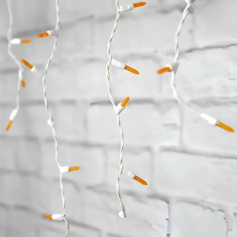 70 M5 Orange LED Icicle Lights Christmas Lights