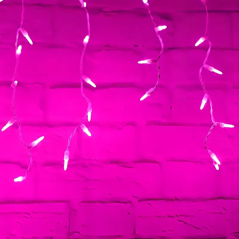 70 M5 Pink LED Icicle Lights Christmas Lights