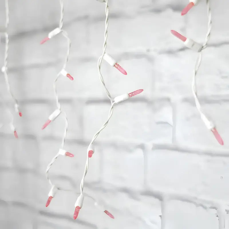 70 M5 Pink LED Icicle Lights Christmas Lights