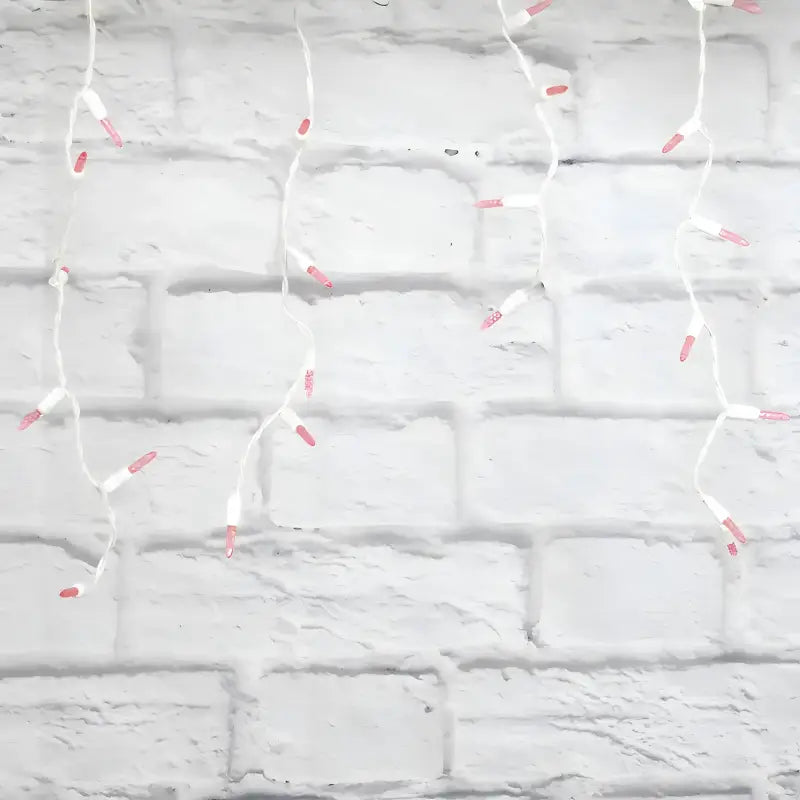 70 M5 Pink LED Icicle Lights Christmas Lights
