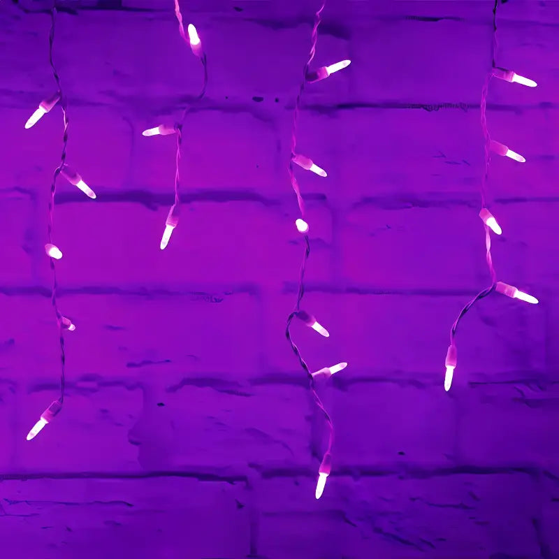 70 M5 Purple LED Icicle Lights Christmas Lights
