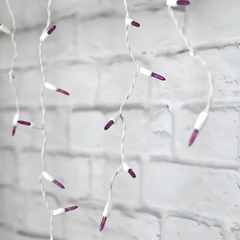 70 M5 Purple LED Icicle Lights Christmas Lights