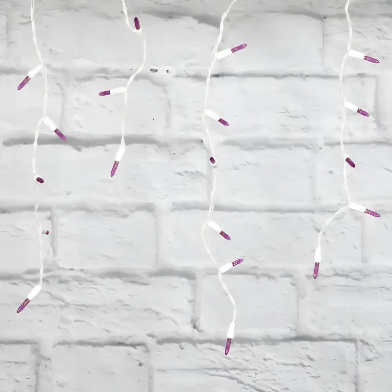 70 M5 Purple LED Icicle Lights Christmas Lights