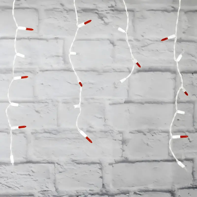 70 M5 Red Cool White DreamSpark Slow Fade LED Icicle Lights - Christmas Lights