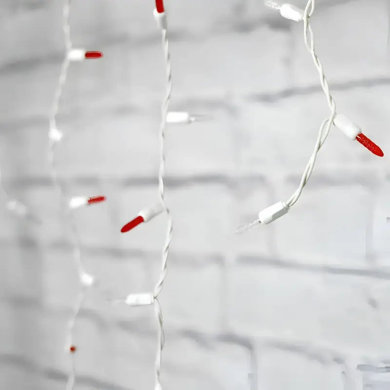 70 M5 Red Cool White DreamSpark Slow Fade LED Icicle Lights - Christmas Lights