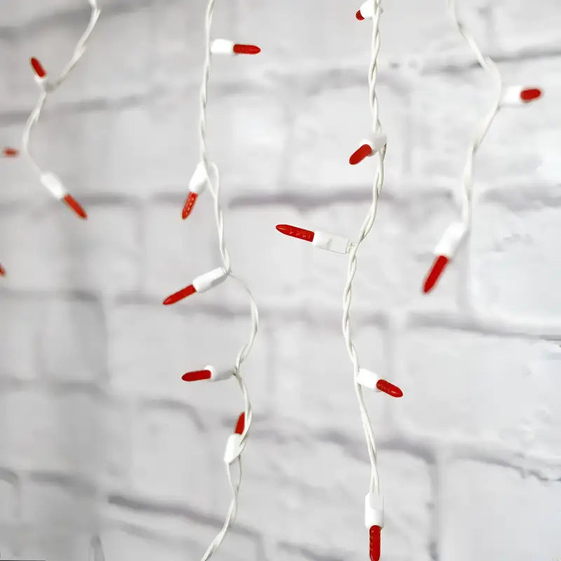 70 M5 Red DreamSpark Slow Fade LED Icicle Lights - Christmas Lights