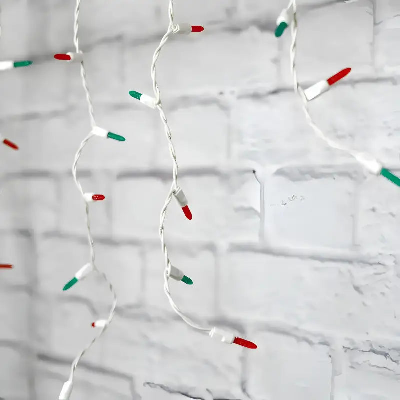 70 M5 Red Green DreamSpark Slow Fade LED Icicle Lights - Christmas Lights
