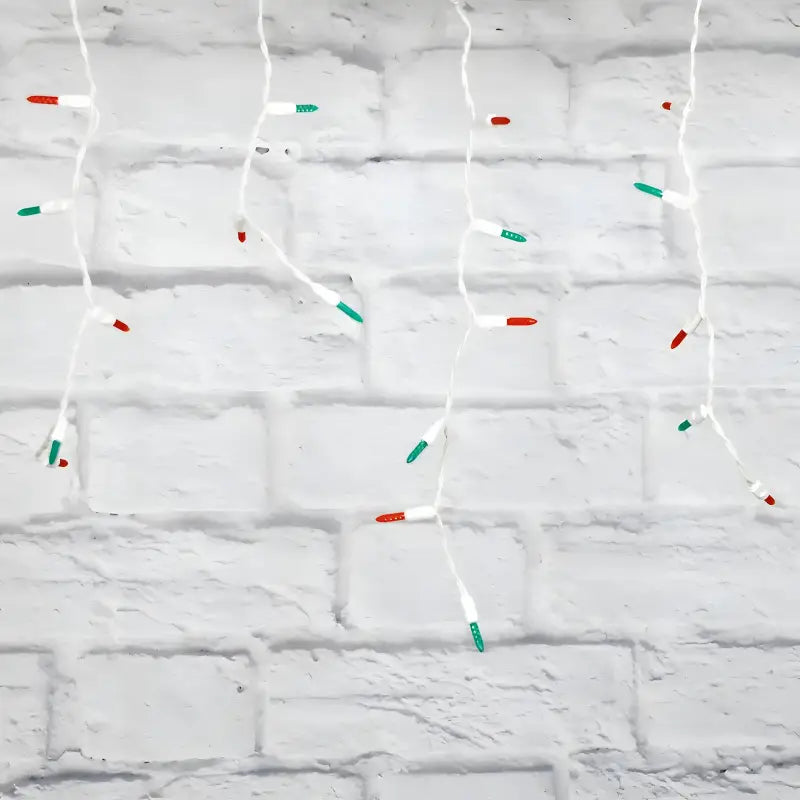 70 M5 Red Green DreamSpark Slow Fade LED Icicle Lights - Christmas Lights