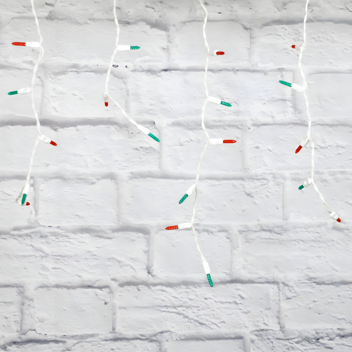 70 M5 Red Green LED Icicle Lights - Christmas Lights