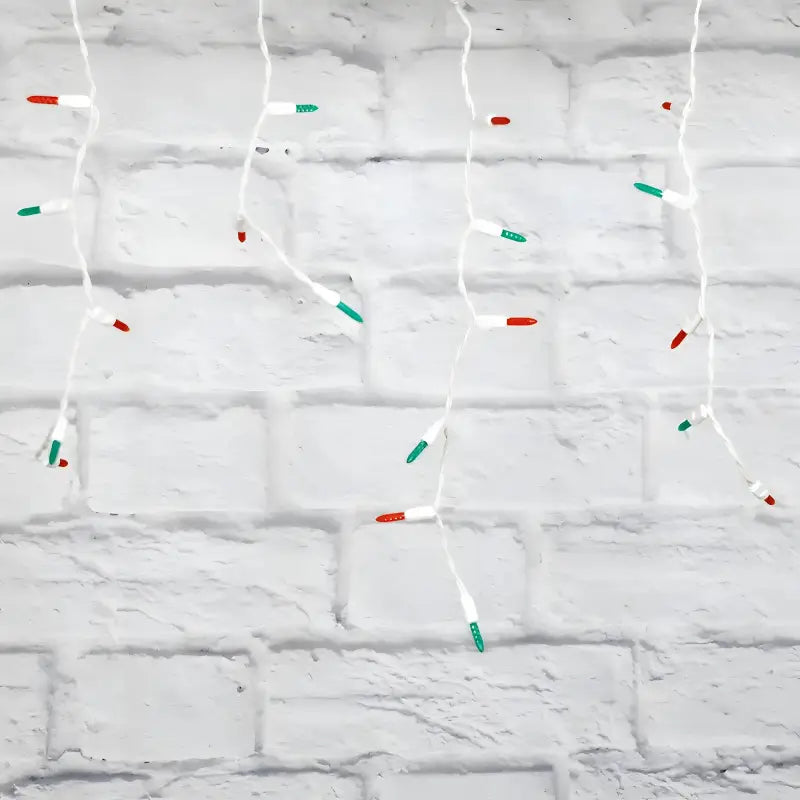 70 M5 Red Green LED Icicle Lights Christmas Lights
