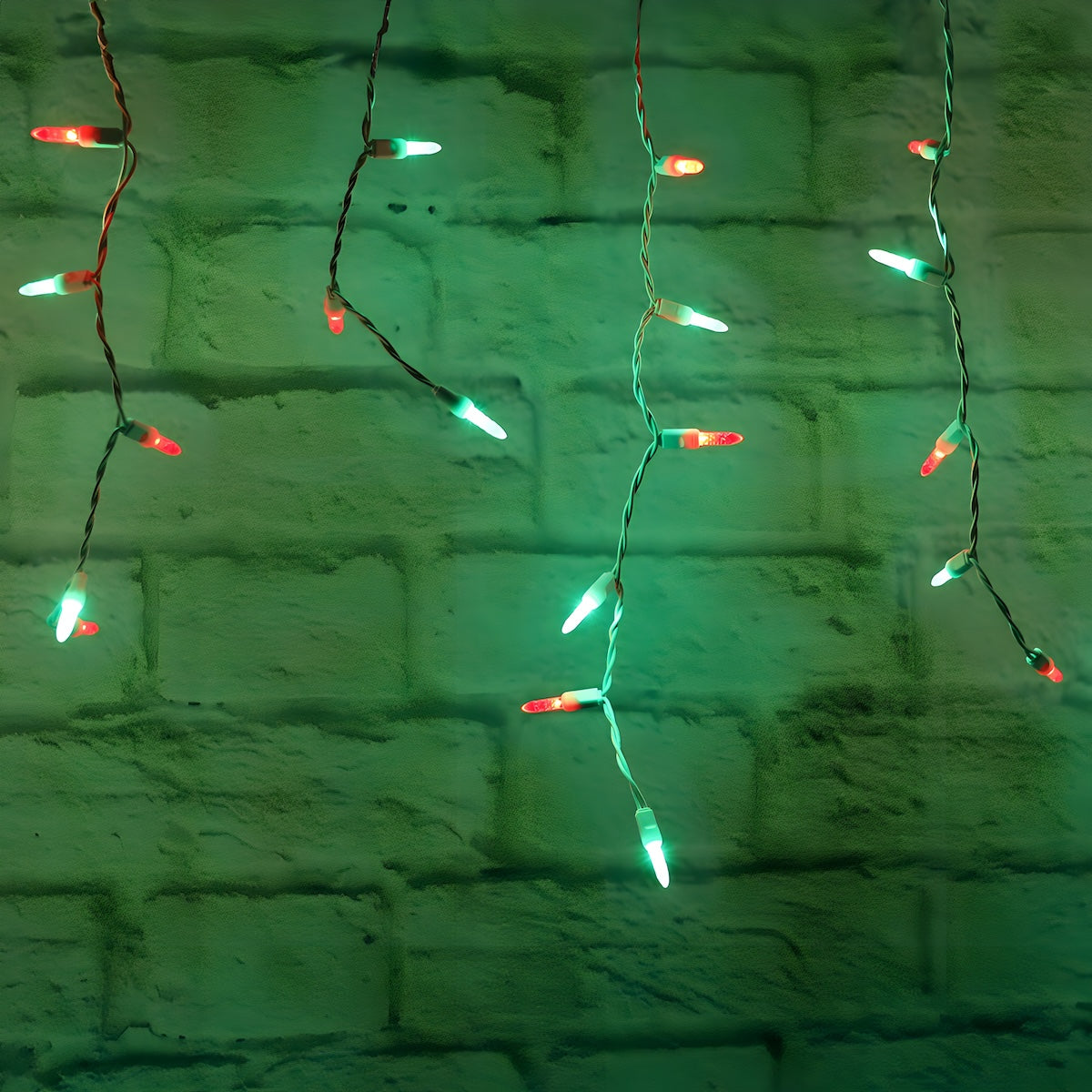 70 M5 Red Green LED Icicle Lights - Christmas Lights