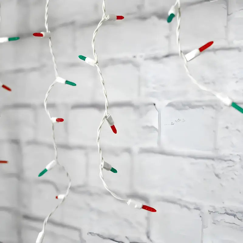 70 M5 Red Green LED Icicle Lights Christmas Lights