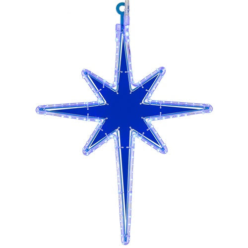 20" Blue LED Bethlehem Star with Blue Acrylic Center