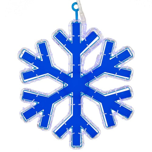 16" Blue 18 Point Snowflake with Blue Acrylic Center