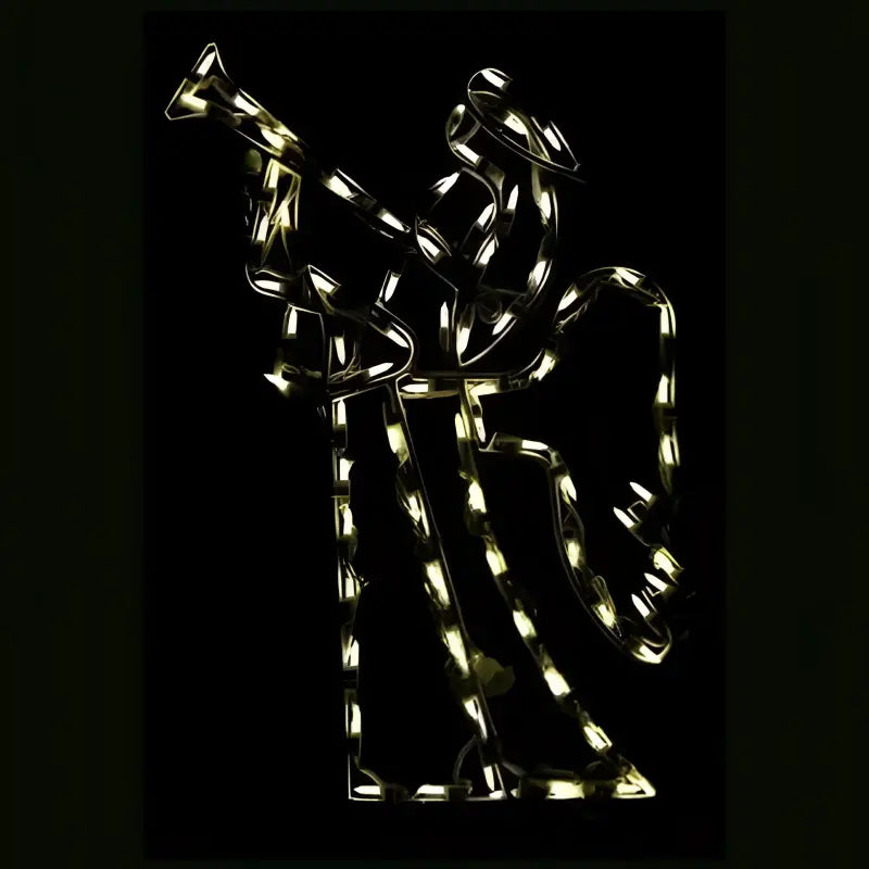Angel with Trumpet Small Wireframes Displays and Yard Art