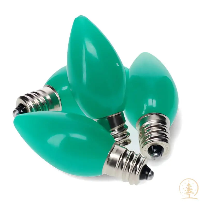 C7 Green ProCore LED Christmas Light Bulbs Opaque Pack of 25 - Christmas Lights