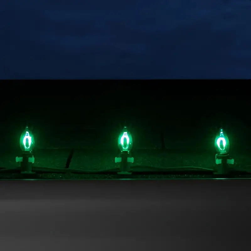 C7 Green Transparent Shatterproof LED Filament Vintage Christmas Light Bulb Pack of 5 - Christmas Lights