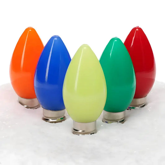 C7 Multicolor Red Blue Green Orange Gold Smooth ProCore LED Christmas Light Bulbs - Christmas Lights