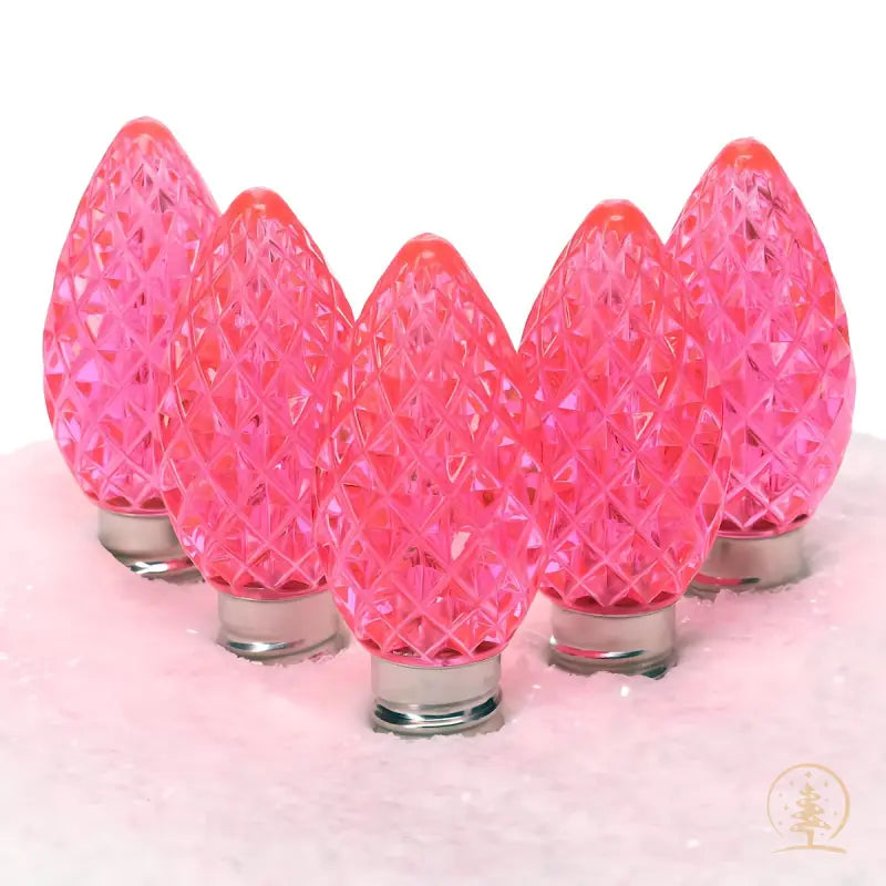 C7 Pink ProCore LED Christmas Light Bulbs - Christmas Lights