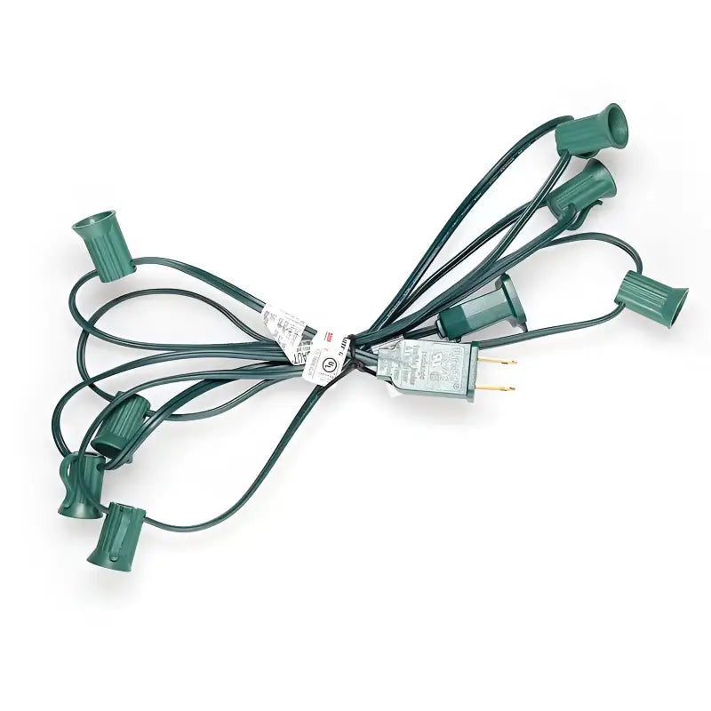 C7 Traditional Bubble Lights 7 Bulb Set Multicolor Green Wire - Christmas Lights