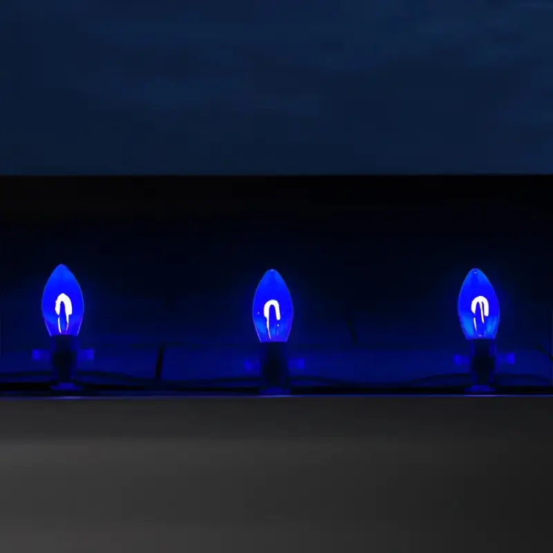 C9 Blue Transparent Shatterproof LED Filament Vintage Christmas Light Bulb Pack of 5 - Christmas Lights