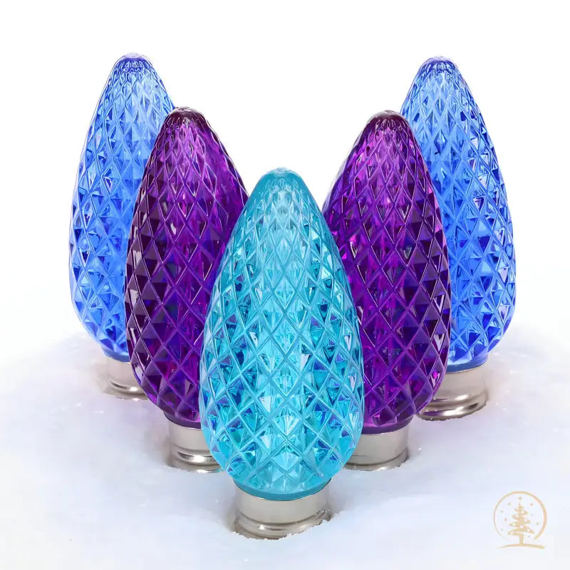 C9 ColorSplash Stardust Blue Purple Teal LED Christmas Light Bulbs - Christmas Lights