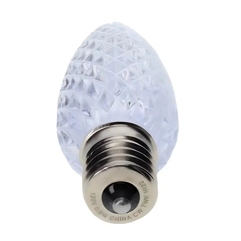 C9 Cool White Faceted ProCore LED Christmas Light Bulbs - Christmas Lights