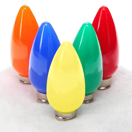 C9 Multicolor Red Blue Green Orange Gold Smooth ProCore LED Christmas Light Bulbs - Christmas Lights