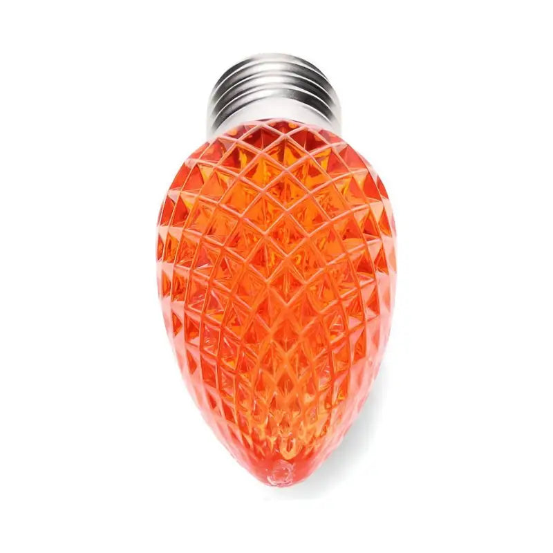 C9 Orange Faceted ProCore LED Christmas Light Bulbs - Christmas Lights