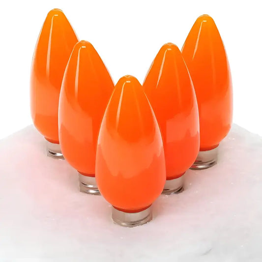 C9 Orange Smooth ProCore LED Christmas Light Bulbs - Christmas Lights
