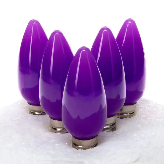 C9 Purple Smooth ProCore LED Christmas Light Bulbs - Christmas Lights