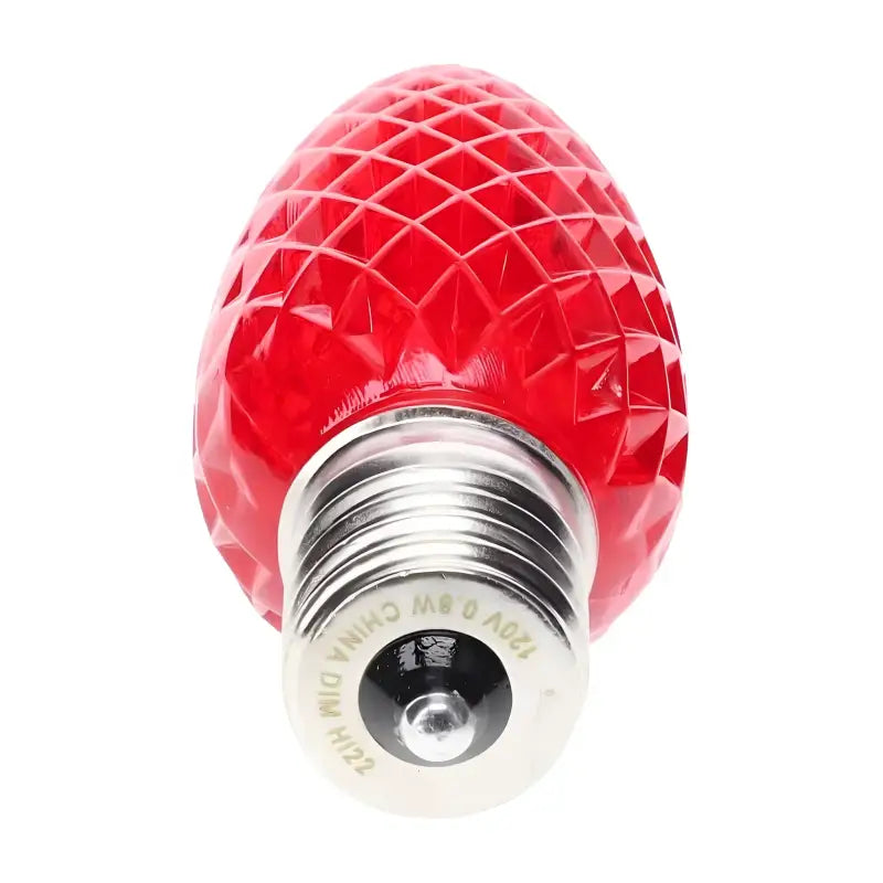 C9 Red Faceted ProCore LED Christmas Light Bulbs - Christmas Lights