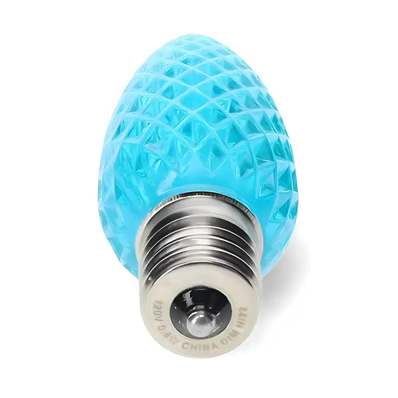 C9 Teal Faceted ProCore LED Christmas Light Bulbs - Christmas Lights