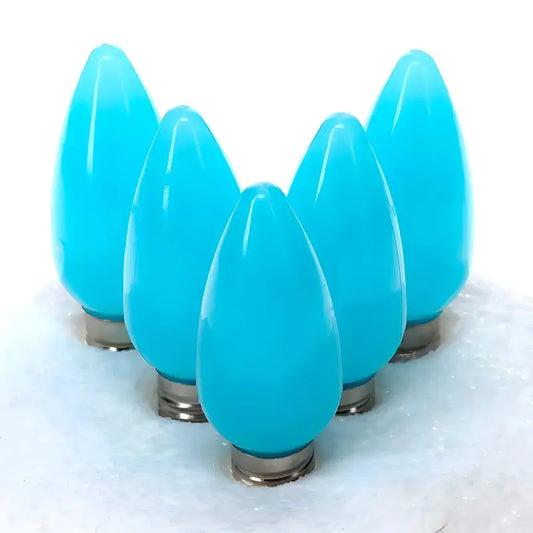 C9 Teal Smooth ProCore LED Christmas Light Bulbs - Christmas Lights