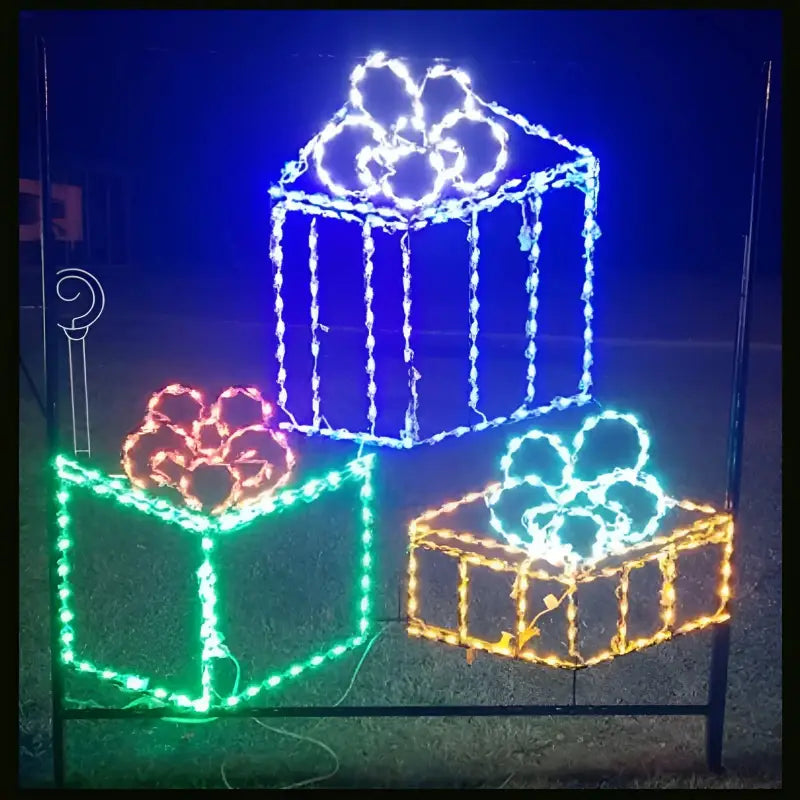 Christmas Package Stack Wireframes Displays and Yard Art