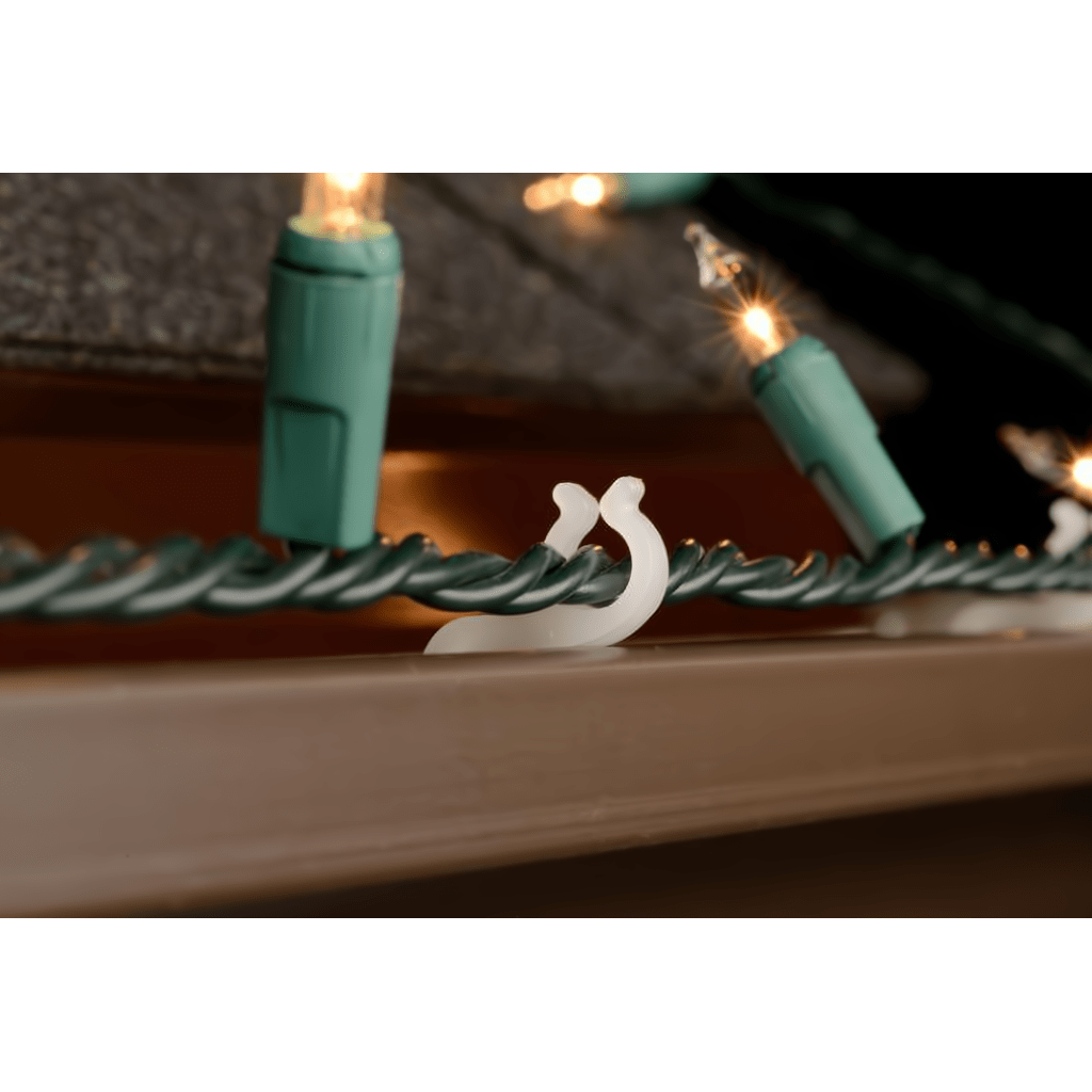 Clips Mini Clip Light String Clips Pack of 100 - Christmas Light Installation Accessories