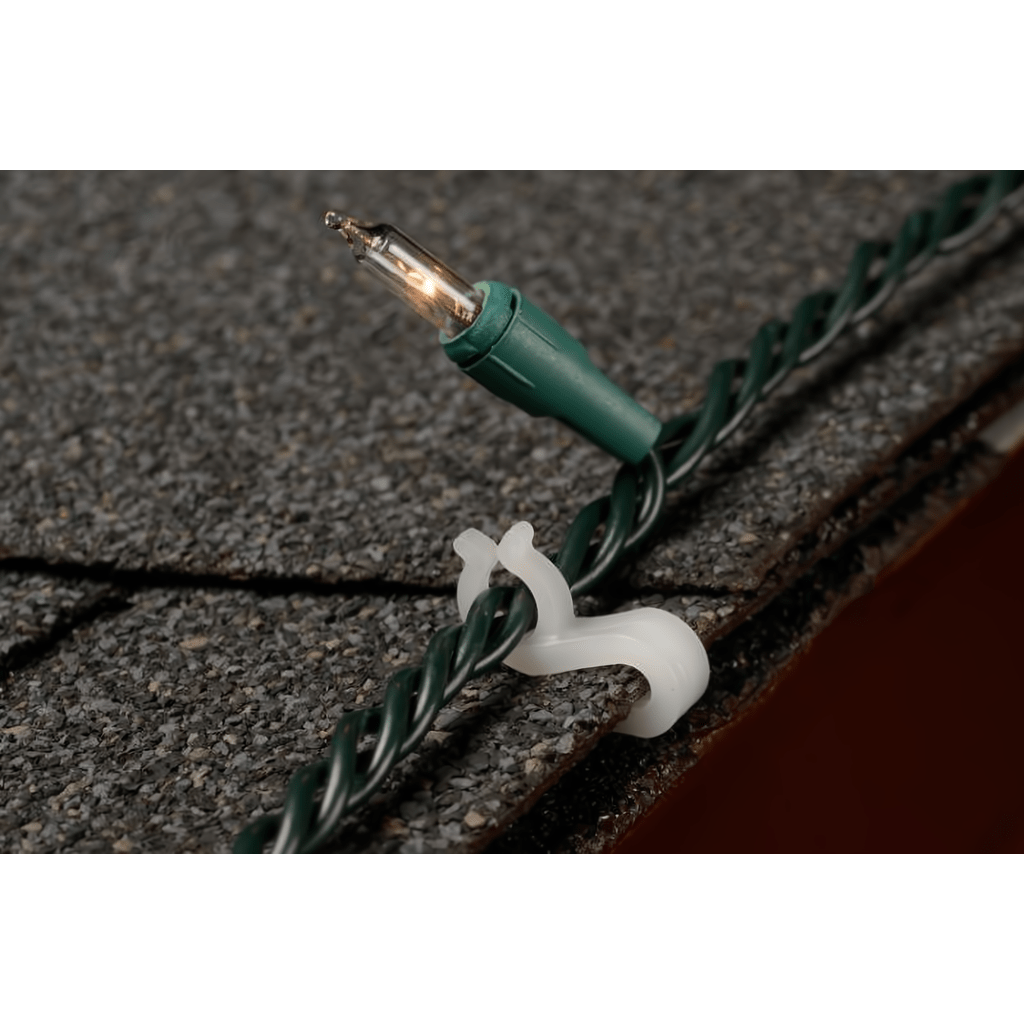 Clips Mini Clip Light String Clips Pack of 100 - Christmas Light Installation Accessories