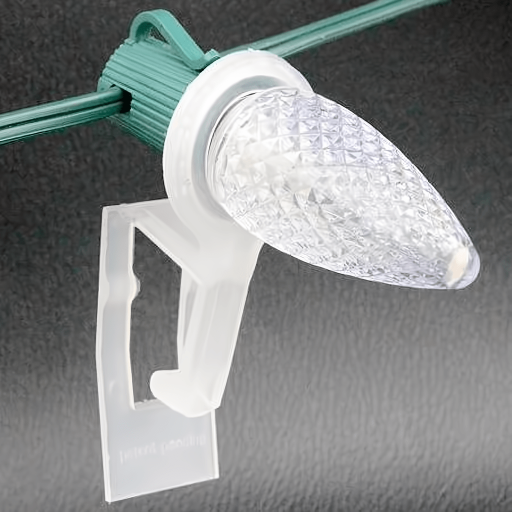 Clips, TuffClips Wedge Clip C9 Christmas Light Clips, Pack of 100 - The Christmas Light Emporium